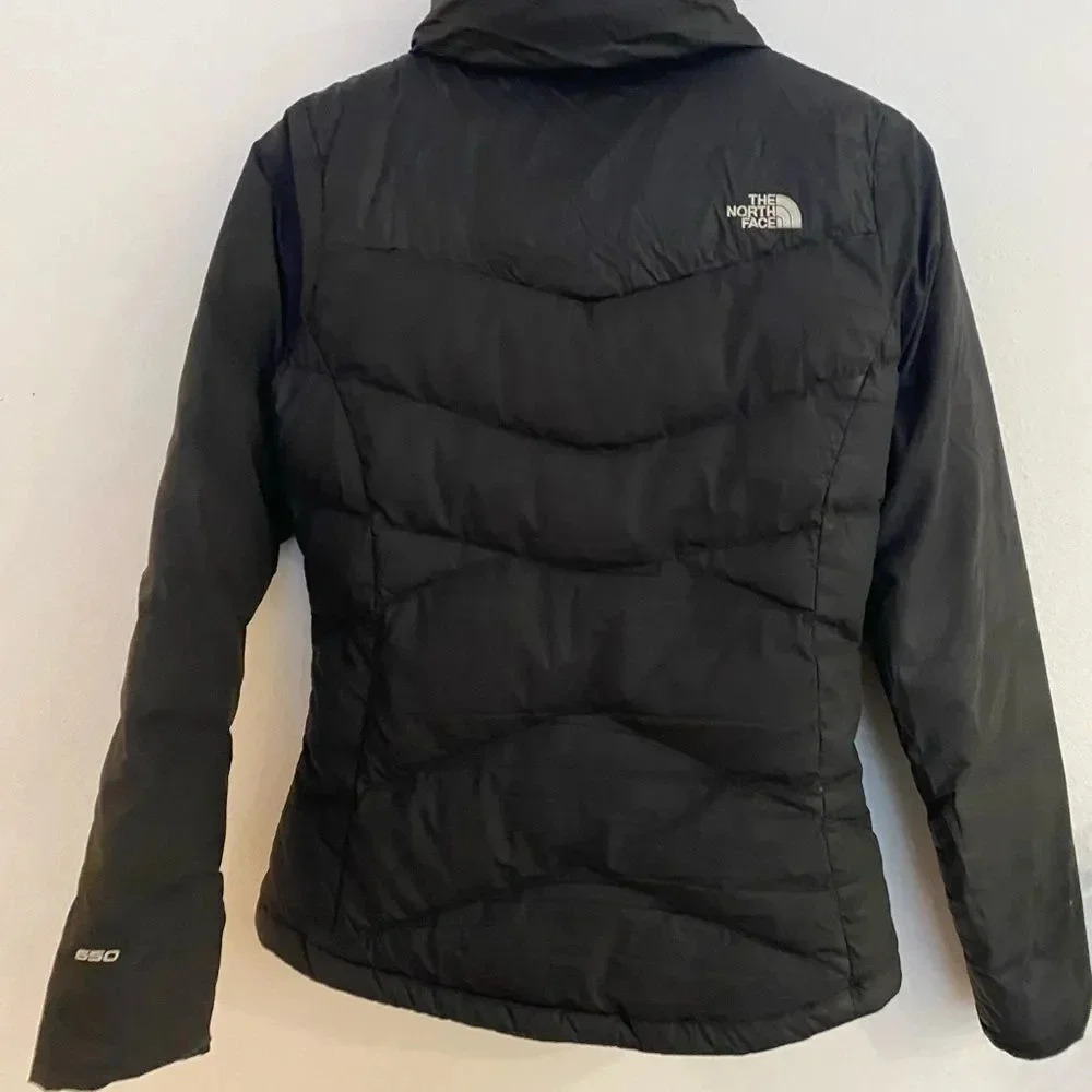 Northface puffer jacket black size XS 650 down jacket great pre owned condition - Picture 4 of 13